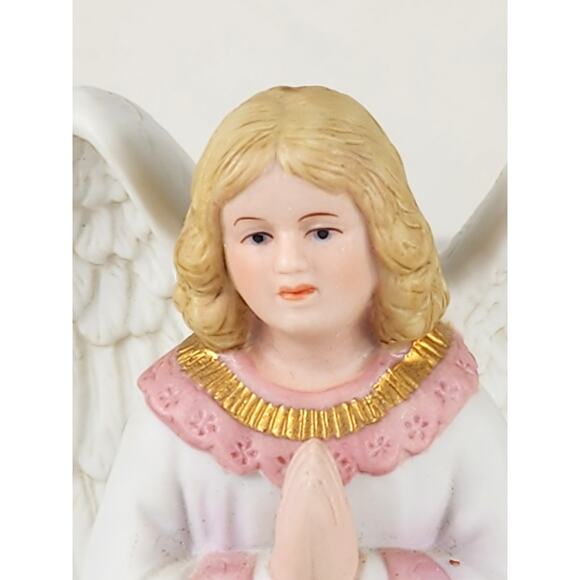 Homco Christmas Praying Angel Kneeling 5 1/2" Nativity Figurine 90s Malaysia Vtg - Picture 3 of 14